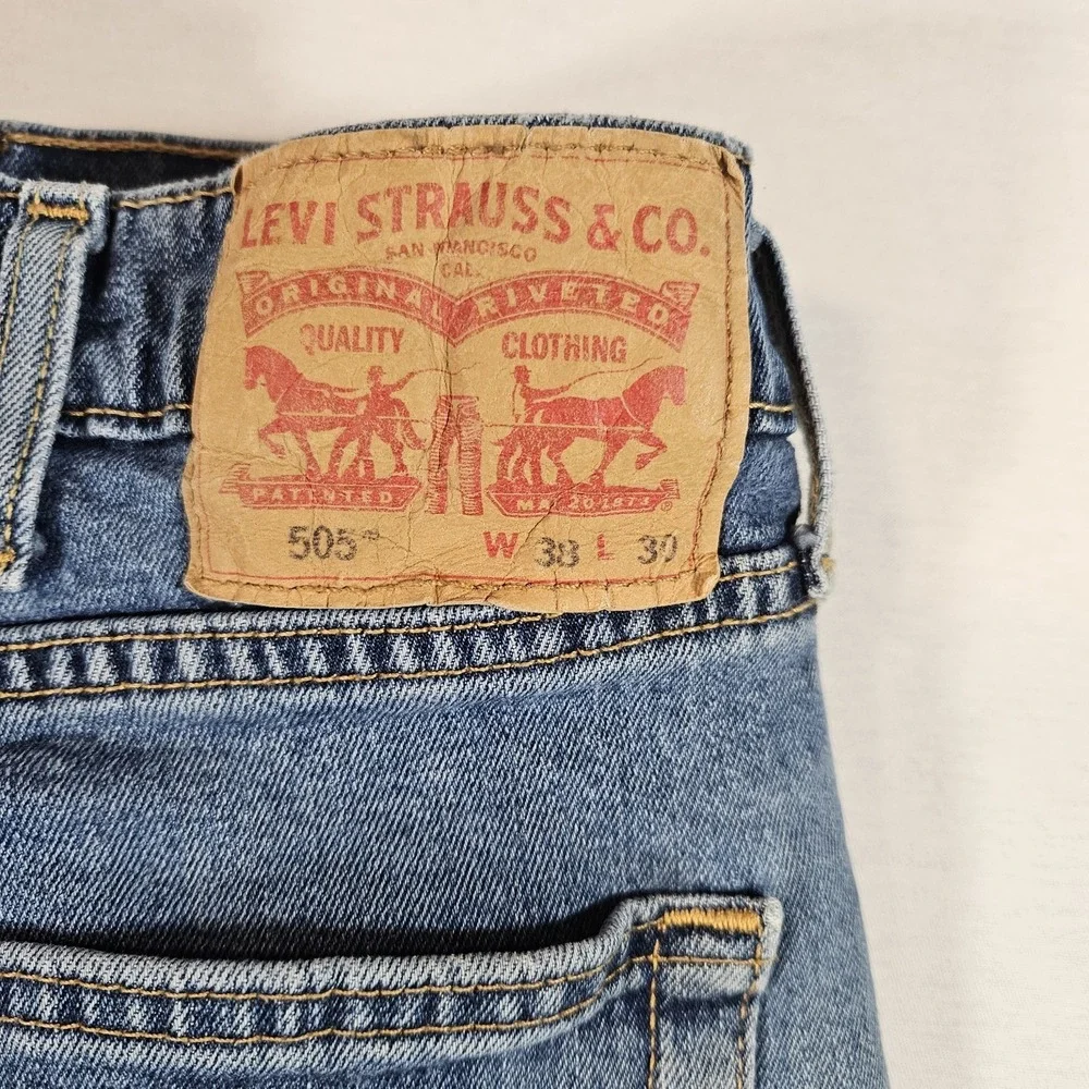 Levis 505 Jeans‎ Men's 38x30 Hemmed 25